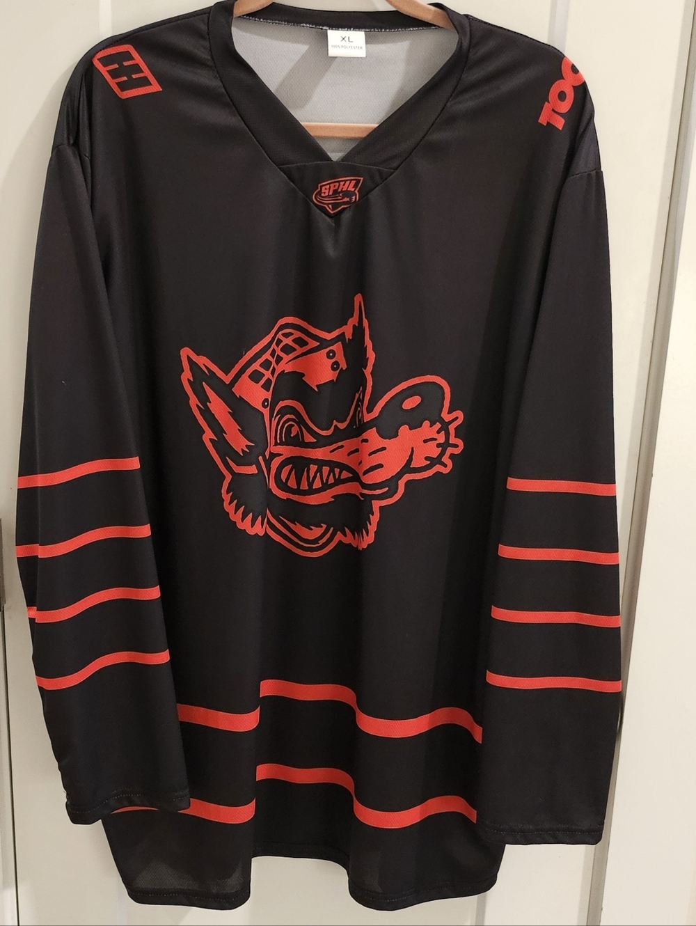 Huntsville Havoc Retro Future 2025 Hockey Jersey - Black & Red - Size XL - SGA